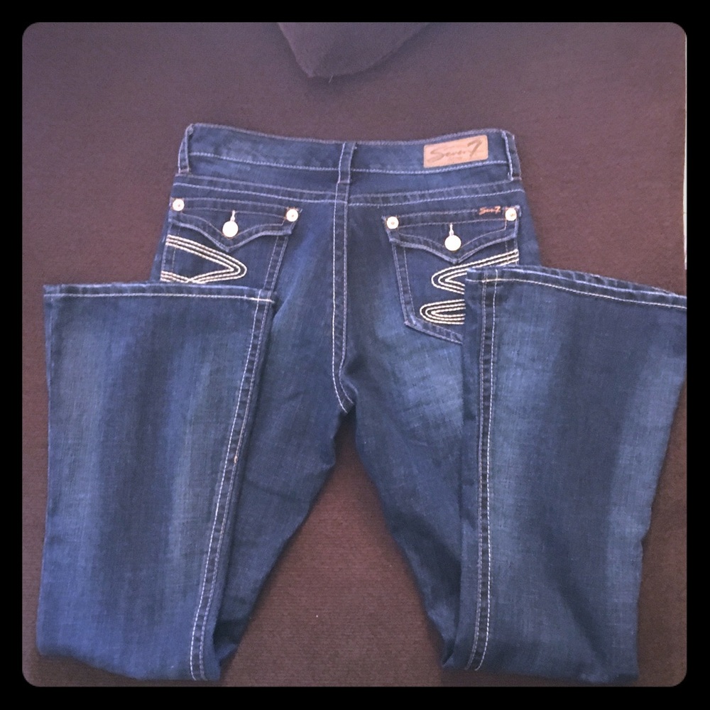 Seven High Rise Flare Jeans